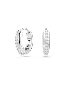 Swarovski Náušnice 'Matrix'  strieborná / priehľadná