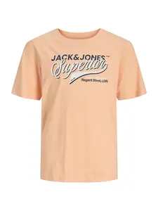 Jack & Jones Junior Tričko  piesková / čierna / biela