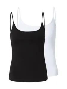 WEEKDAY Top 'Ivy'  čierna / biela
