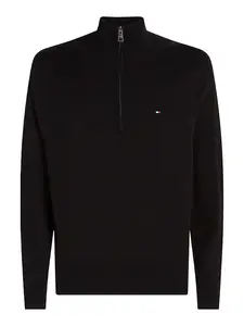 TOMMY HILFIGER Sveter 'ESSENTIAL'  červená / čierna / biela