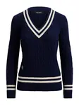 Lauren Ralph Lauren Sveter  námornícka modrá / biela
