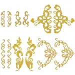 12Pcs 6 Styles Polyester Clothing Patches