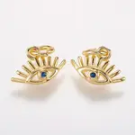 Brass Micro Pave Cubic Zirconia Charms