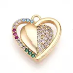 Brass Micro Pave Cubic Zirconia Pendants