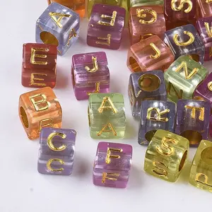 Transparent Plated Acrylic Beads