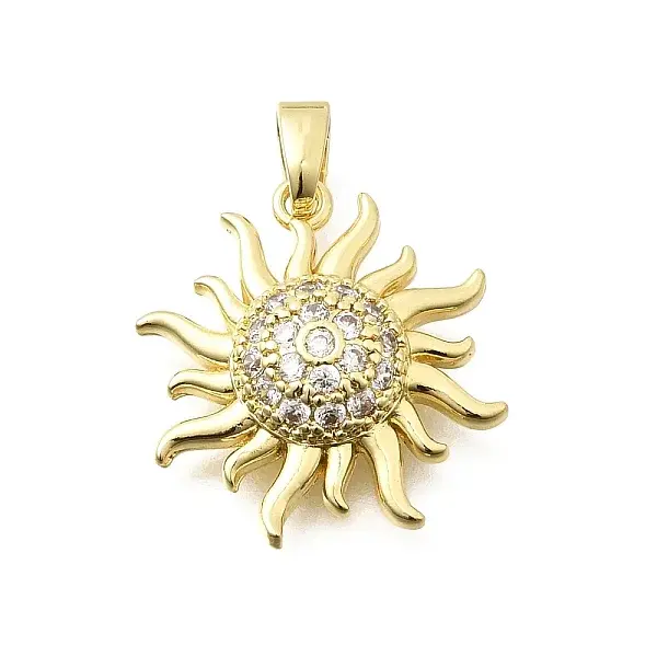 Brass Clear Cubic Zirconia Pendants
