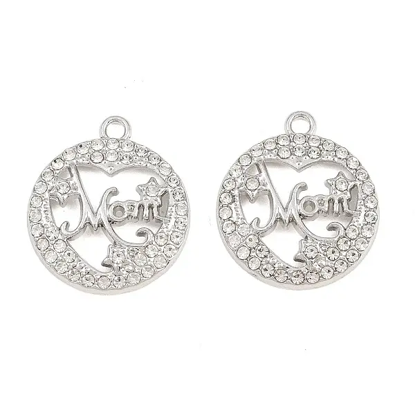Alloy with Crystal Rhinestone Pendants
