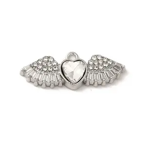Rack Plating Alloy Rhinestone Charms