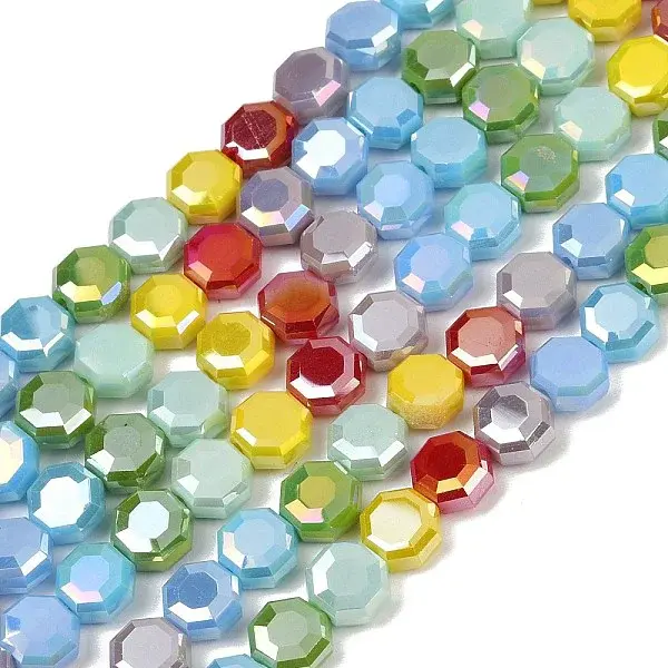 Electroplate Opaque Glass Beads Strands