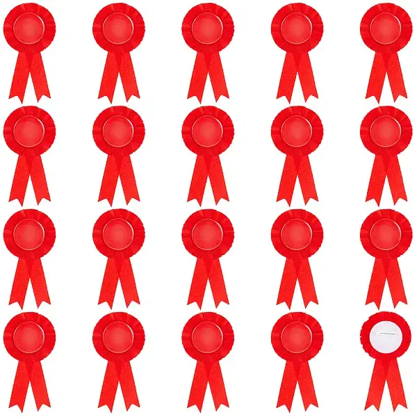 Award Ribbon Shape Tinplate Badge Pins
