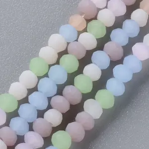 Frosted Glass Beads Strands