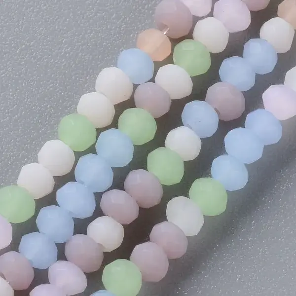Frosted Glass Beads Strands