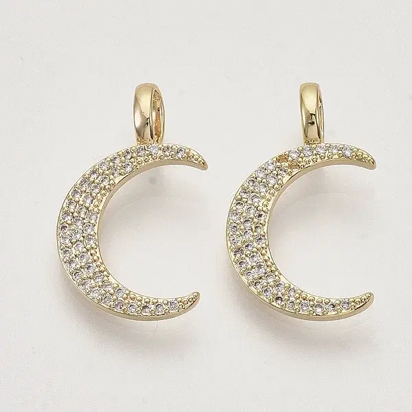 Brass Micro Pave Cubic Zirconia Pendants
