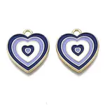 Rack Plating Light Gold Alloy Enamel Pendants