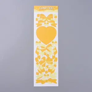 Bowknot & Heart Pattern Decorative Stickers Sheets