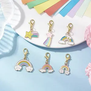 Rainbow Alloy Enamel Pendant Decorations