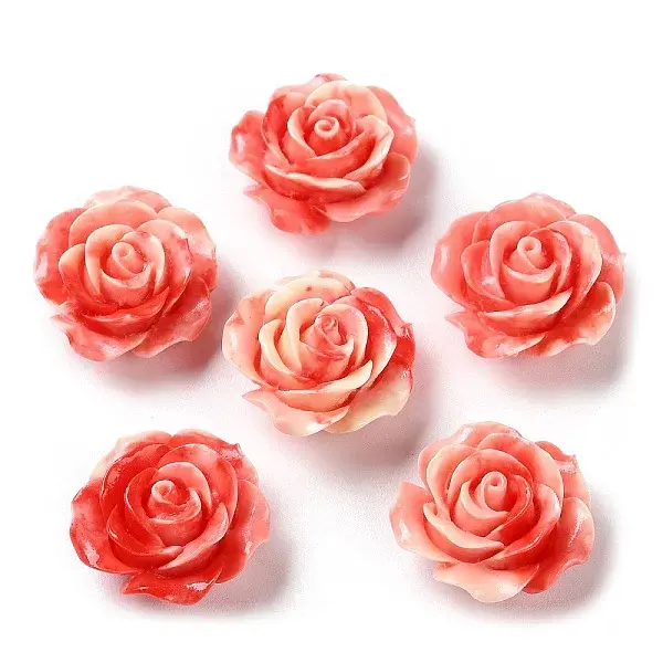Carved Synthetic Coral Beads