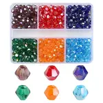 600Pcs 6 Styles Electroplate Glass Bead Strands