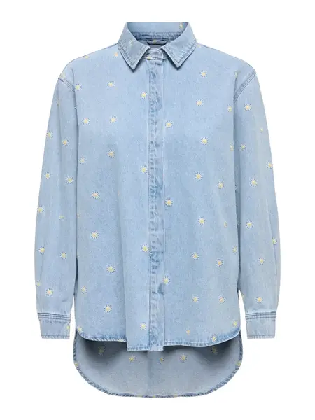 ONLY Blúzka 'ONLVERA'  modrá denim / žltá / biela