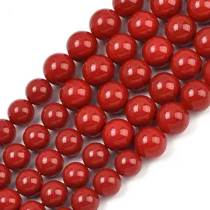 Electroplated Shell Pearl Graduated Beads Strands