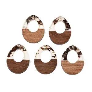 Epoxy Resin & Walnut Wood Pendants