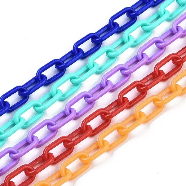 Handmade Opaque Acrylic Paperclip Chains