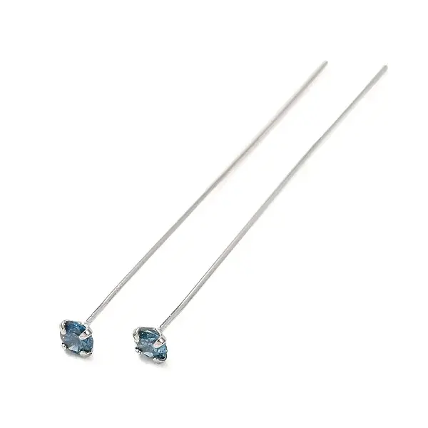 Brass Micro Pave Cubic Zirconia Stud Earring Findings
