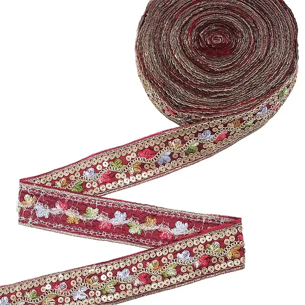 Polyester Embroidery Paillette Ribbon