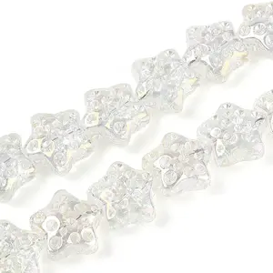 Electroplate Transparent Glass Beads Strands