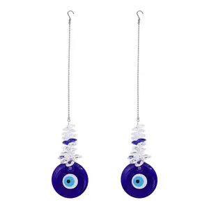2Pcs Glass Evil Eye Pendant Decorations