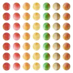 60Pcs Frosted & Painted Resin Beads