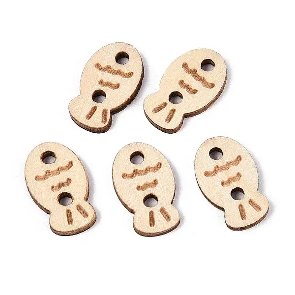 Fish Wood Buttons