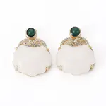 Brass Micro Pave Clear Cubic Zirconia Pendants