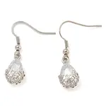 Rack Plating Brass Clear Cubic Zirconia Teardrop Dangle Earrings