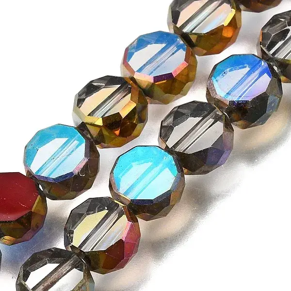 Electroplated Transparent Glass Beads Strands