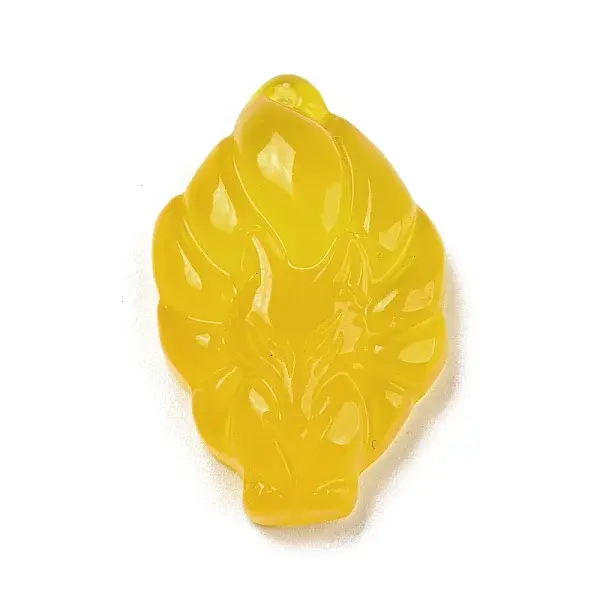 Dyed Natural Agate Carved Pendants