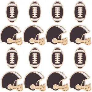 20Pcs 2 Styles Alloy Enamel Beads