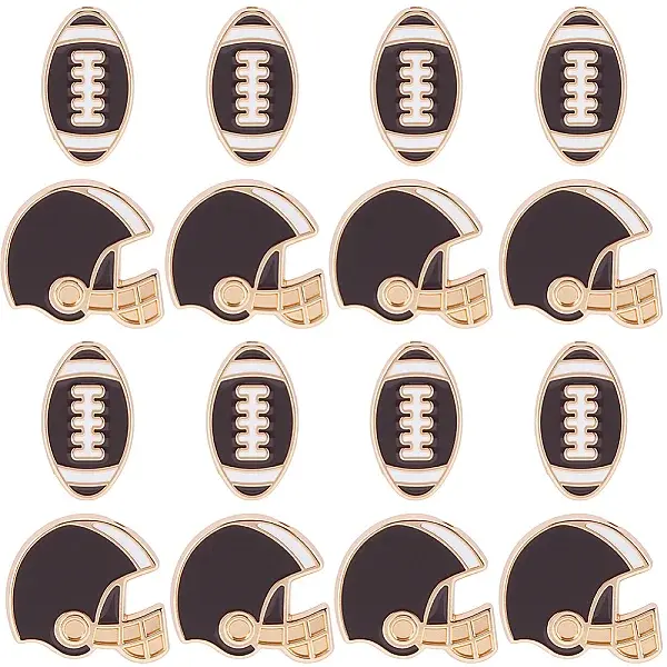 20Pcs 2 Styles Alloy Enamel Beads