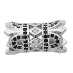 Brass Micro Pave Cubic Zirconia European Beads