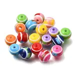 Opaque Resin Stripe Beads