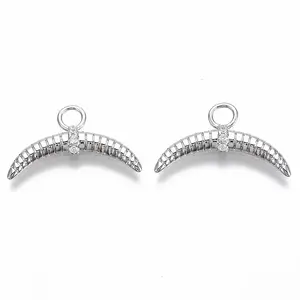 Brass Micro Pave Cubic Zirconia Pendants