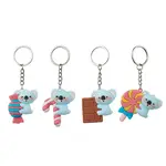 4Pcs 4 Styles Cartoon Candy Koala PVC Plastic Keychain