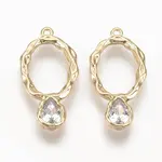 Brass Clear Cubic Zirconia Pendants
