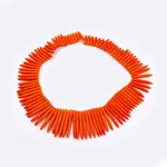 Synthetic Turquoise Graduated Spike Beads Strands