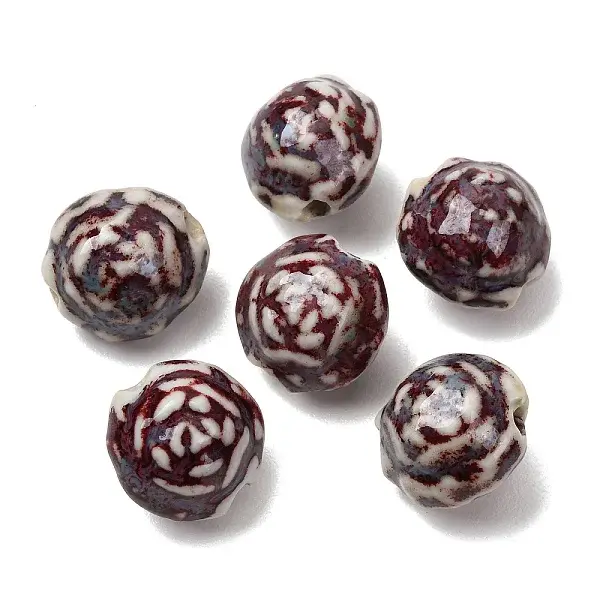 Vintage Style Glazed Ceramic Porcelain Beads