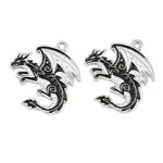 Alloy with Black Enamel Pendants