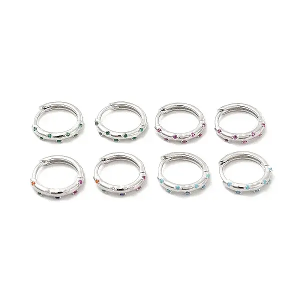 Cubic Zirconia Hoop Earrings