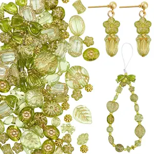 120Pcs 6 Styles Transparent Acrylic Beads