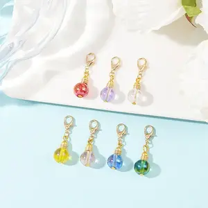 7Pcs Christmas Brass & Glass Pendant Decorations