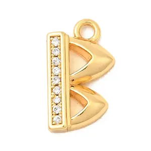 Brass Micro Pave Cubic Zirconia Charms